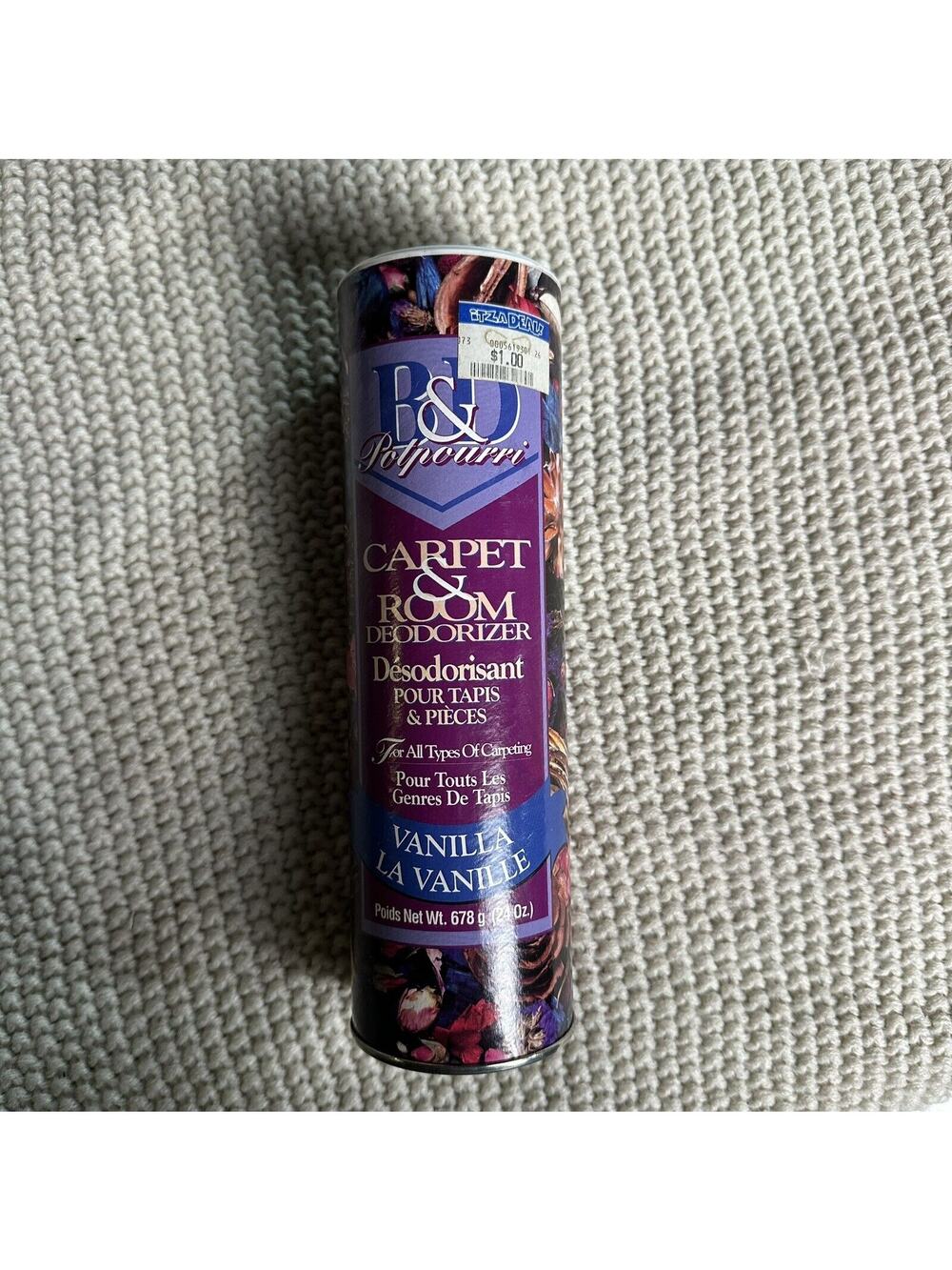Vtg McAuley's B&D Potpourri Carpet & Room Deodorizer 24 oz Vanilla Discontinued